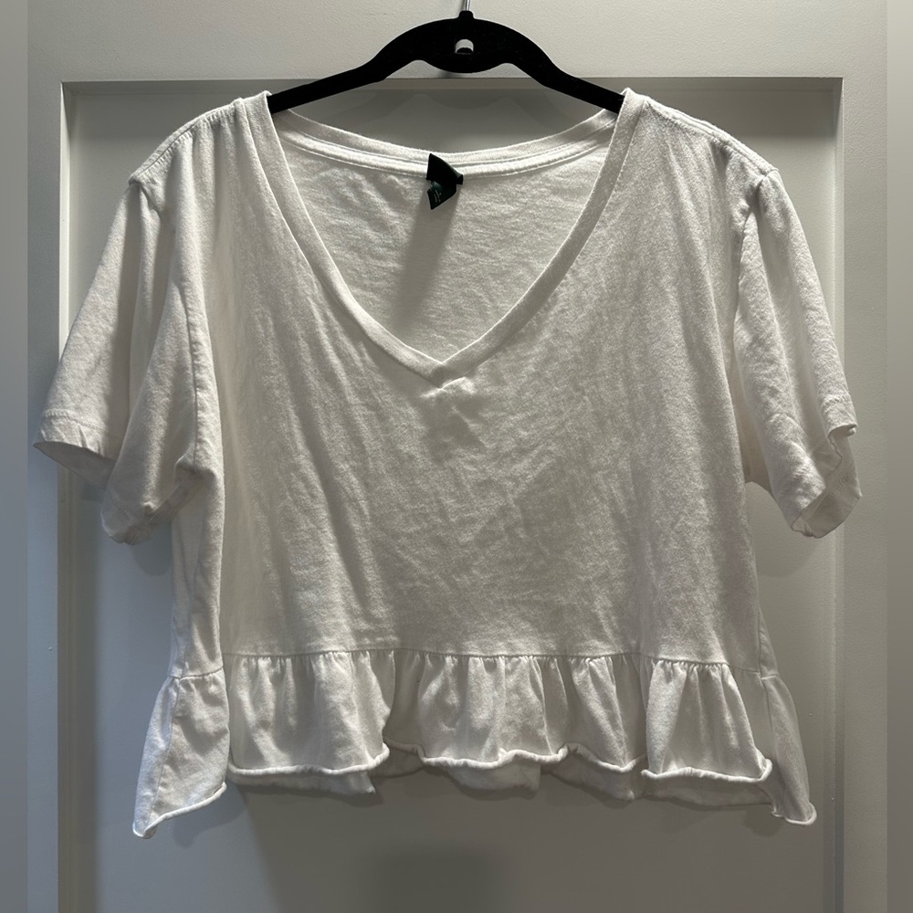 white flowy top from target. size: medium. color: white.